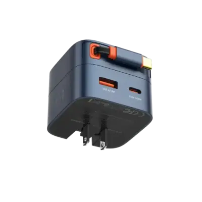 LDNIO Q10 65W GaN Fast Charger with 80cm Retractable Cable