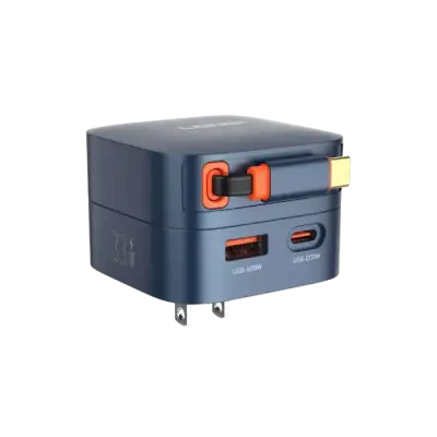 LDNIO Q9 33W Safe PD Fast Charger with Retractable Type-C Cable