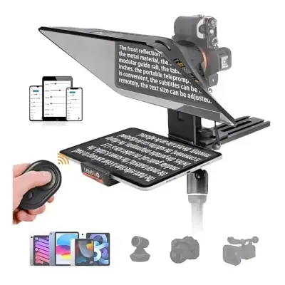 LENSGO TC12 Teleprompter 12 inch for DSLR Smartphone & Tablets