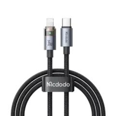 Mcdodo CA-6940 36W Transparent Lightning Cable with LED 1.2M