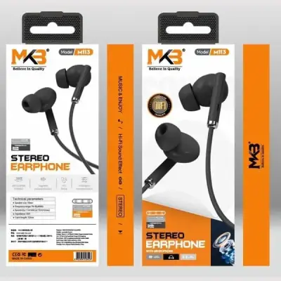 MKB M113 Stereo Earphone - Quality Sound & Comfort