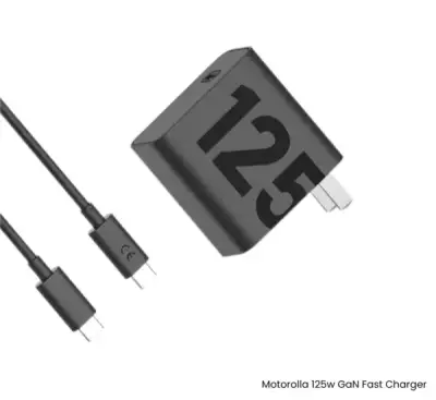 Motorola TurboPower 125W GaN Charger with Type-C To C Cable