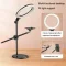 Overhead Tripod for Mobile Phone Smartphone Desktop Video Stand with 10 inch Ring Light for Table Photography - 4