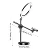 Overhead Tripod for Mobile Phone Smartphone Desktop Video Stand with 10 inch Ring Light for Table Photography - Image 5