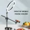 Overhead Tripod for Mobile Phone Smartphone Desktop Video Stand with 10 inch Ring Light for Table Photography - 2