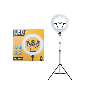 PK-460 Led Ring Light With PHONE HOLDER Selfie Led Photographic...