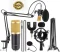 Powerpak BM-800 Studio Microphone Kits With Filter Condenser Microphone Bundle Record Ktv Karaoke Smartphone Microphone - 2