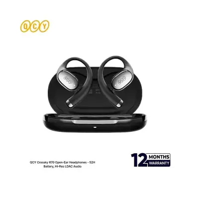 QCY Crossky R70 Open-Ear Headphones – 52H Battery, Hi-Res LDAC Audio
