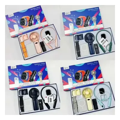 ROCK006 Smartwatch Set Free Neckband Fan Power Bank Torch Light...