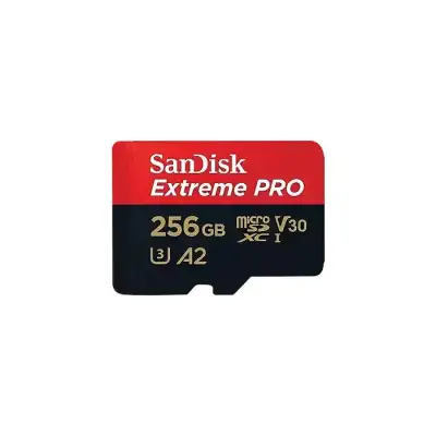 Sandisk Extreme PRO 256GB 200mbps MicroSDXC UHS-I Memory Card With Adapter (SDSQXCD-256G-GN6MA)