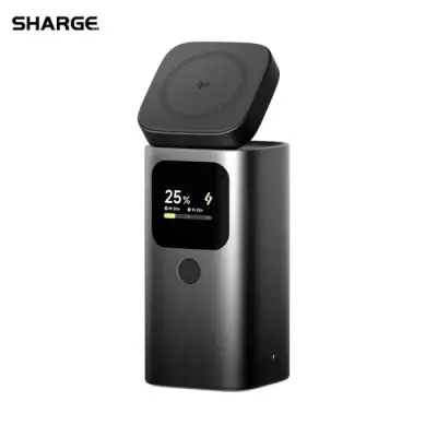 SHARGE StandMag 15000mah (E5) 115W Qi2 Magnetic 4-in-1 GaN Power...
