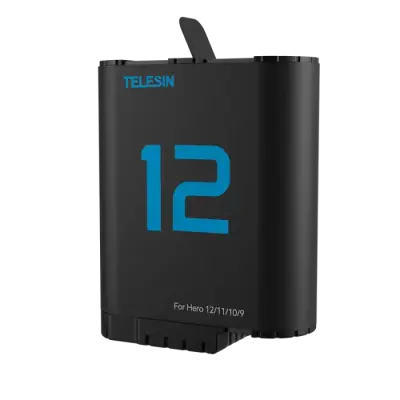 TELESIN Decoded Battery for GoPro Hero 12/11/10/9 Black
