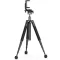 ULANZI MT-63 Portable Vlog Tripod, 57" Foldable Aluminum Alloy Extendable Camera Tripod with 2 in 1 Phone Clip, 360° Ball Head Travel Lightweight Tripod for iPhone/Android/Camera, Load 4KG/8.8LBS - 1