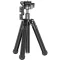 ULANZI MT-63 Portable Vlog Tripod, 57" Foldable Aluminum Alloy Extendable Camera Tripod with 2 in 1 Phone Clip, 360° Ball Head Travel Lightweight Tripod for iPhone/Android/Camera, Load 4KG/8.8LBS - 2