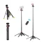ULANZI MT44M Auto Open Magnetic Phone Tripod, 59" Selfie Stick with Remote | Tripod Stand 2-in-1 Dual Mount & 1/4" Screw for Phone & Camera, 360°Ball Head for iPhone Android, Vlogging, Live Streaming, Black - 3