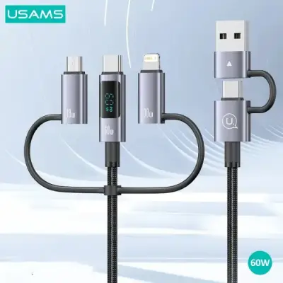 USAMS SJ713 60W Fast Charging 6 in 1 Display Data Cable
