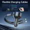 VENTION  FFOB0 Three-Port USB-C + USB-C/Lightning  (30W + 30W/27W) Car Charger with Built-In Cable - 1