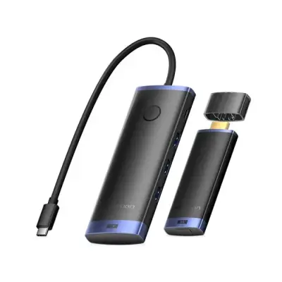 VENTION  TPVBB USB-C to HDMI + USB 3.2 Gen 1 Type C + USB 3.0*3 + PD Power Supply Wireless HDMI  Docking Station 0.15M Black