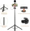 VRIG TP-16 140cm/55in Selfie Stick Tripod Stand with Flexible Ball Head Phone Holder 1/4 Inch Screw Connection for Smartphone Camera Vlog Live Streaming Selfie Video Recording - 4