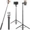 VRIG TP-16 140cm/55in Selfie Stick Tripod Stand with Flexible Ball Head Phone Holder 1/4 Inch Screw Connection for Smartphone Camera Vlog Live Streaming Selfie Video Recording - 2