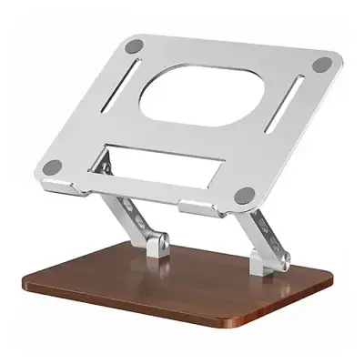 Wood Base Aluminum Alloy Desktop Laptop Tablet Bracket Heat...