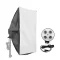 YE TL-4 4in1 Multi-Holder Studio E27 Socket Tricolor Lighting Lamp Head with 50*70cm Softbox and Portable Light Stand (Full Package) – Black - 3