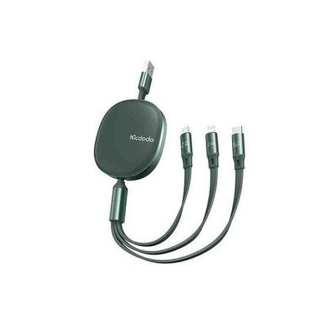 Mcdodo CA-120 66W 3 in 1 VOOC SCP QC Fast Charge Retractable Data Cable 1.2m