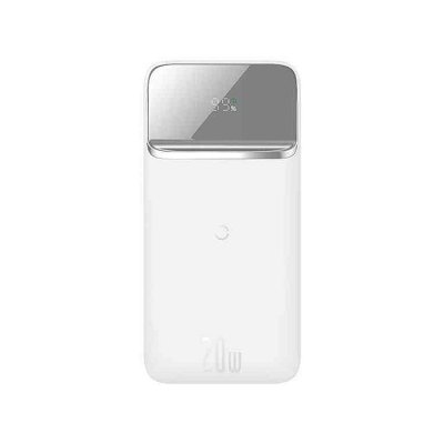 Baseus Power Bank 10000mAh Portable 20W Magnetic Wireless Charger – White - Image 1