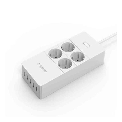 ORICO 4 AC Outlets and 5 USB Charger Smart Surge Protector (HPC-4A5U-V1-EU) - Image 1