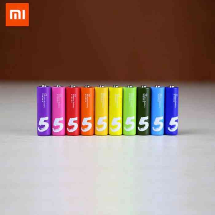 Xiaomi ZMI ZI5 AA Alkaline Battery Rainbow Batteries Set 10 Pcs Pack