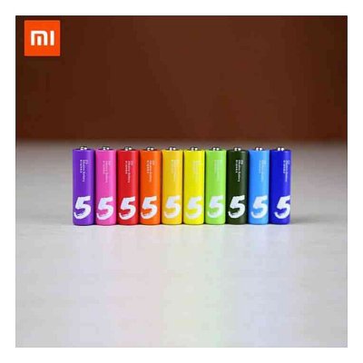 Xiaomi ZMI ZI5 AA Alkaline Battery Rainbow Batteries Set 10 Pcs Pack - Image 1