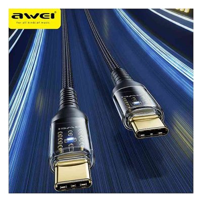 Awei CL-138L CL-138T PD Fast Charging Cord Type-C to Type-C - Image 1