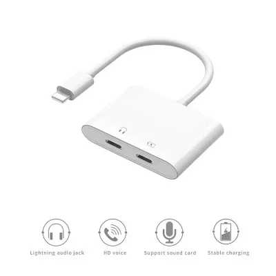 WiWU LT08 Audio Converter Lightning to Lightning & 3.5mm - Image 1