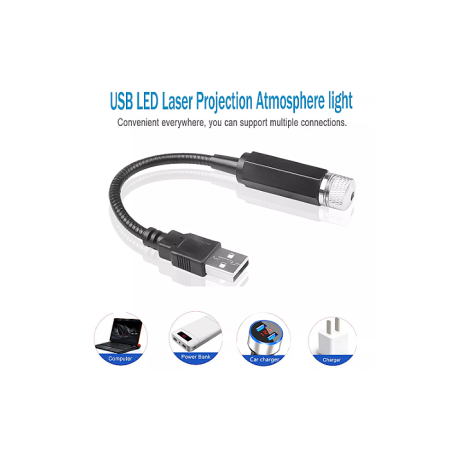USB LED Car Roof Star Night Light Projector Light Interior Ambient Atmosphere Galaxy Lamp Decoration Light USB Plug