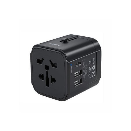 Aukey PA TA01 Universal Travel Adapter With USB C and USB A Ports