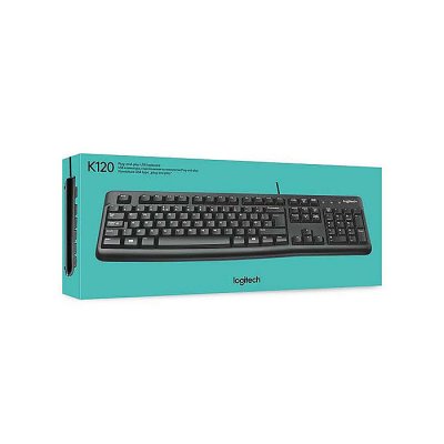 Logitech K120 Ergonomic Desktop USB Wired Keyboard - Image 1