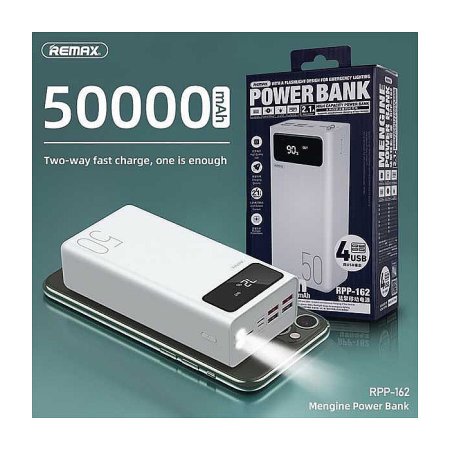 Remax RPP-162 50,000mah power bank with 4usb outputs & 3usb inputs
