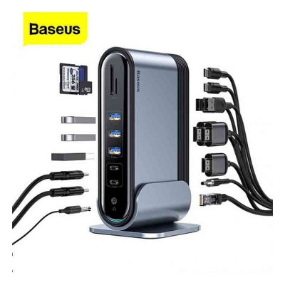 Baseus 17 In 1 USB C HUB Docking Station With Power Adapter. - Image 1
