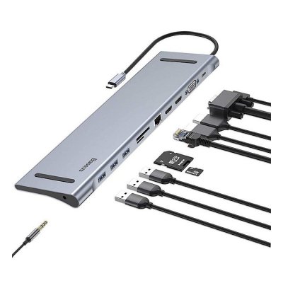 Baseus 11 in 1 Type-C USB-C Hub Adapter With 3 USB - Image 1