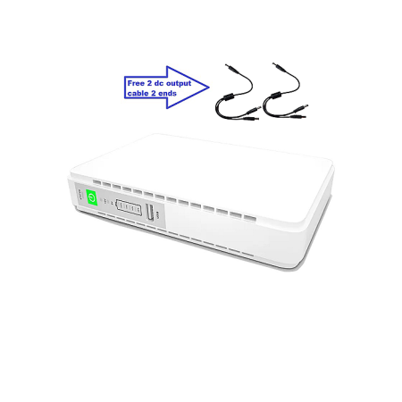 SKE POE 432P Mini DC UPS Output 17W 5V 9V 12V 15V 24V UPS | with free 2pcs  2-In-1 DC Cable