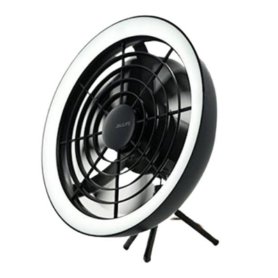 JISULIFE FA17 Outdoor LED Ceiling Fan with Long Tripod Stand - Image 1