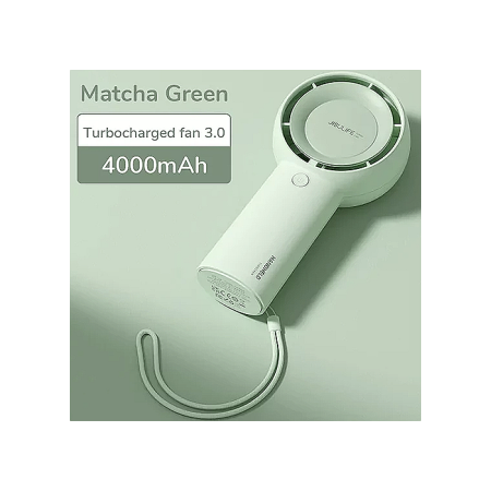 JISULIFE FA43 Handheld Turbo Fan ( Life5 Plus) 4000mAh/6000mAh 5-Speed Portable Pocket Fan, Up to 16–18H Cooling Time