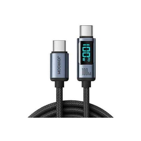 JOYROOM S-CC100A16 Prism Series 100W Type-C To Type-C Digital Display Fast Charging Data Cable 1.2M - Black