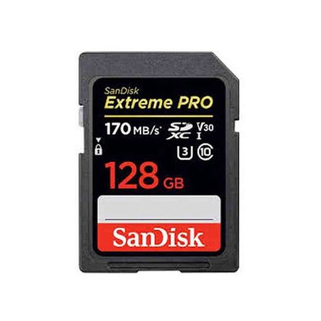 SanDisk Extreme PRO 128 GB SDXC Memory Card, Up to 170 MB/s, Class 10, U3, V30