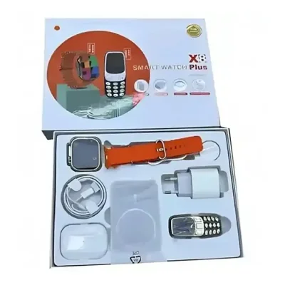 X8 Plus Smart Watch Mobile Phone Power Bank Airpod Charger All in one Combo - Image 1