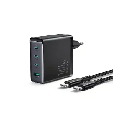 JOYROOM GaN Ultra JR-TCG05 140W 3C1A Fast Charger With C To C Cable - Image 1