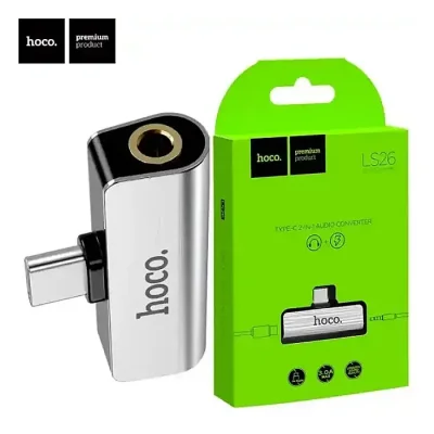 Hoco LS26 Type-C 2-in-1 Audio Converter - Image 1
