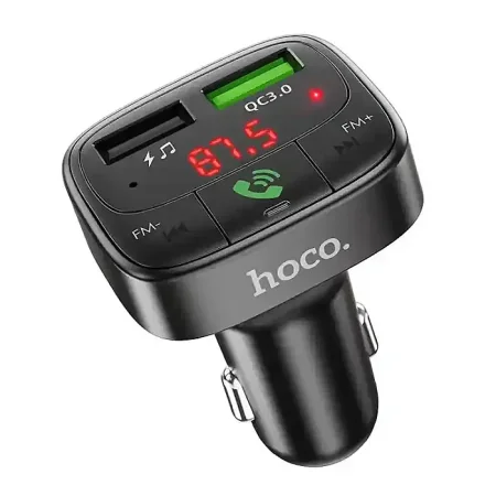 HOCO E59 Dual USB Car Charger With Bluetooth FM Transmitter