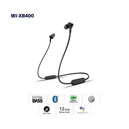 Sony WI-XB400 Wireless In-Ear Extra Bass Headset with mic