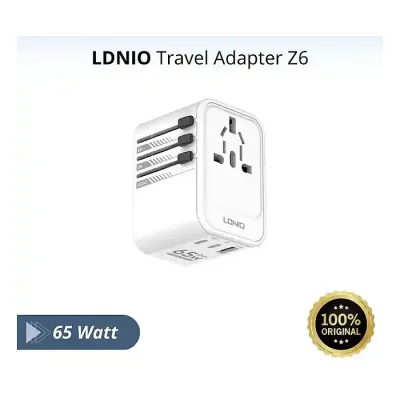 LDNIO Z6 3 USB Ports 65W GaN Travel Adapter - Image 1